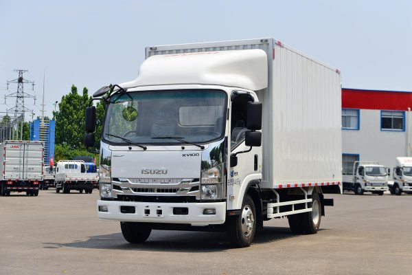 Qing Ling Isuzu KV100 Cargo Truck 132 Horse-power 4x2 4.17m Single-row Box Type Light Truck Kv100 Van