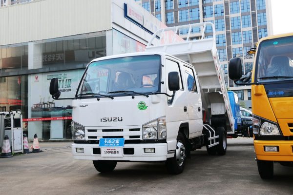 Chinese Qingling Isuzu 100P 120-horsepower 4X2 2.55-meter double-row dump truck (Euro VI) freight truck